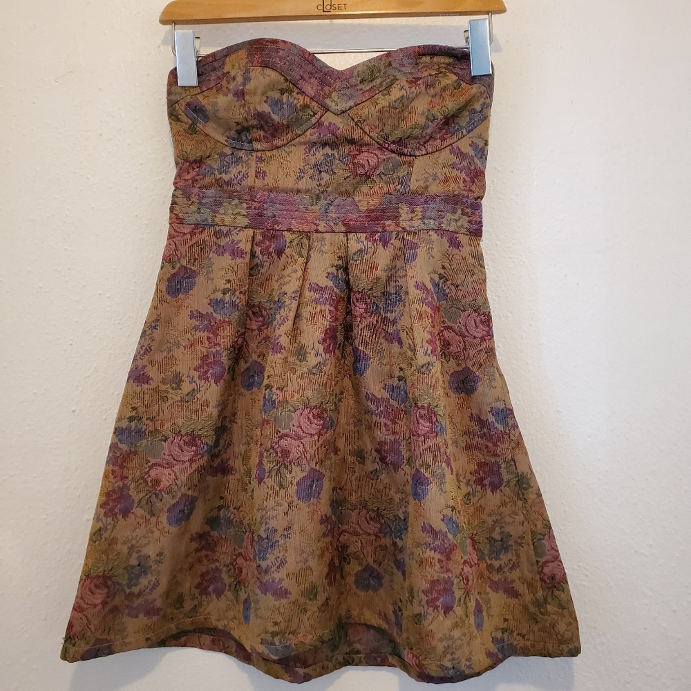 Free People 3 for $25 Floral Strapless Dress